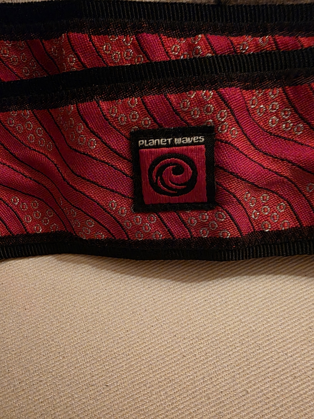 Red Patterned Guitar/ Mandoline Strap